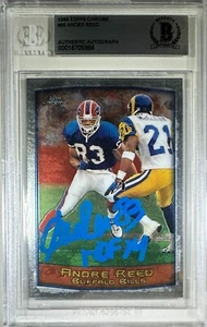 Andre Reed auto inscribed Topps 1999 #86 Buffalo Bills BAS Encap card - Picture 1 of 3