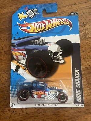 Sealed New 2012 Hot Wheels Bone Shaker HW Racing 10/10 Blue 180/247 - Image 1 of 3