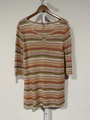 Calypso St. Barth льняной крючком коренастый вязаный пуловер верхняя туника женщин S - Изображение 1 из 4