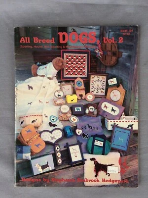 VTG Counted Cross Stitch Pattern Book “All Breed Dogs Volume II” 74 Breeds 1985 - Image 1 of 4