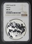 2020 Tuvalu Venom Marvel NGC MS70 1oz Silver Coin .9999 - COINGIANTS -