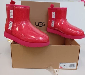 UGG Classic Clear Mini Boot Red with Pink Woman’s Size 8 - Picture 1 of 6