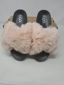 Sugar Beach Day Q-Blush Fuzzy Slippers Womens 7 Med 3CLMN011R - Bild 1 von 7