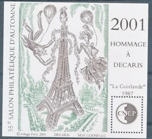 FRANCE Bloc CNEP N°34 Salon philatélique d'Automne 2001 TIMBRE HOMMAGE à DECARIS - Picture 1 of 1