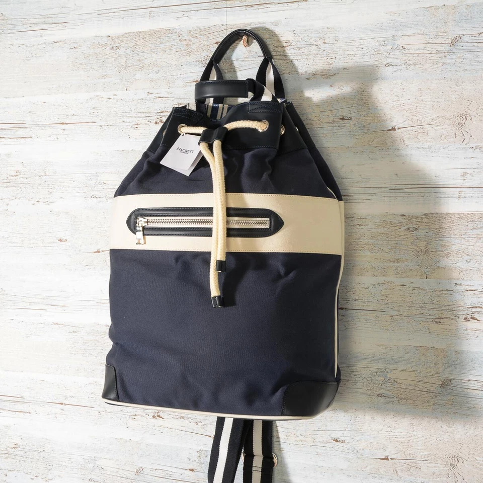 ZAINO/BORSA uomo HACKETT LONDON Navy Blue / White - Imagen 1 de 4