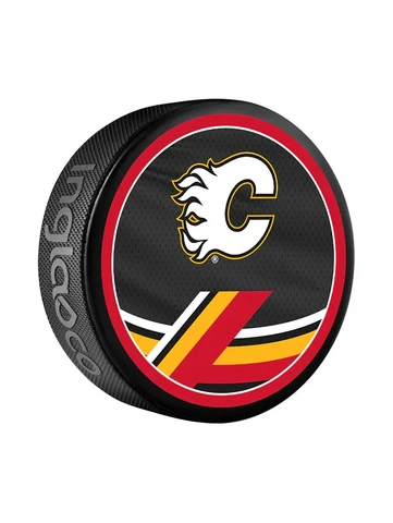 2023 Calgary Flames NHL Reverse Retro Dual Logo Souvenir Hockey Puck Cover
