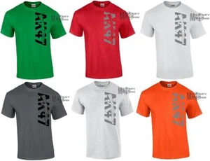 AK-47 T-Shirt 2 color Logo Rifle Gun Size S,M,L,XL.2XL,3XL,4XL,5XL 100% cotton - Picture 1 of 19