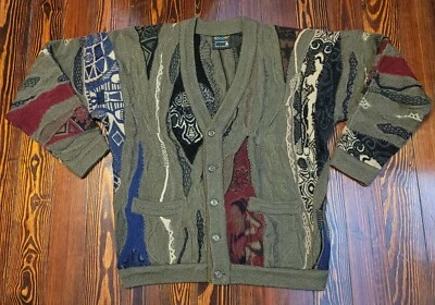 Coogi Australia Cardigan Sweater Tag S, Fits LARGE & Maybe XL See Measurements - Image 1 of 4