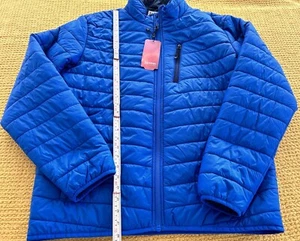 33,000ft Men's Puffer Jacket Lightweight Packable Winter LARGE BLUE NWT WARM - Picture 1 of 10