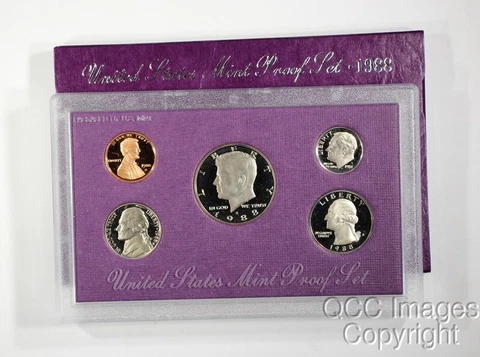 1988 San Francisco Proof Set / Original Mint Packaging / No Stickers or Writing Cover