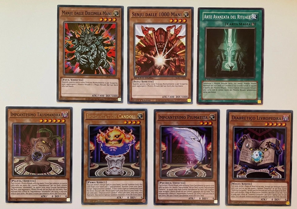 Yu-Gi-Oh! SET RITUALE SENJU MANJU IMPCANTESIMO IMPCANTATION CANDOLL TALISMANDRA - Immagine 1 di 1