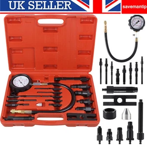 17pc Diesel Engine Compression Pressure Tester Injector Glowplug Valves Piston - Picture 1 of 13