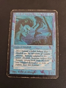 MTG Magic the Gathering Alpha Merfolk Of The Pearl Trident Heavy Play - Bild 1 von 2