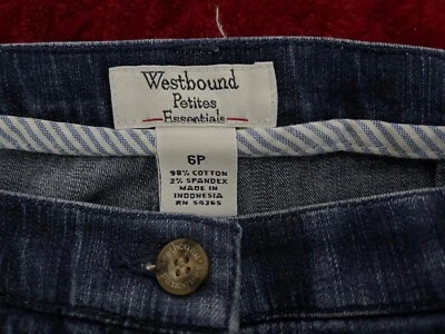 Pantalones de mezclilla para mujer Westbound Petites azules - 98 % algodón - en muy buen estado - Talla 6P Foto 1 de 4