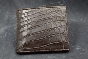 CARTERA HOMBRE MARRÓN MATE AUTÉNTICO MEJOR TALLER COCODRILO - MANSAREA ROMA 21 - Imagen 1 de 13