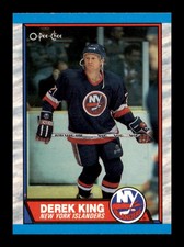 1989-90 O-Pee-Chee Derek King #6 New York Islanders Rookie RC NM