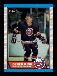1989-90 O-Pee-Chee Derek King #6 New York Islanders Rookie RC NM