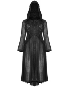 Punk Rave Plus Size Womens Gothic Witch Hooded Cloak Jacket Dress Black Lace VTG - Picture 1 of 11