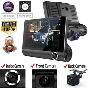 Renault Megane  3 Camera Dash Cam with DVR CCTV Video Record G-Sensor HD 1080P - Picture 1 of 10