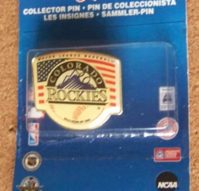 2003 top hat logo & US American Flag lapel pin MLB yellowing - Image 1 of 4