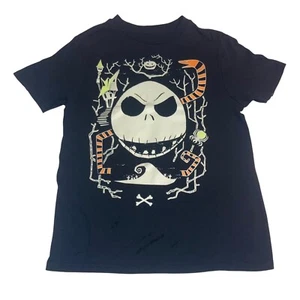 Disney’s Nightmare Before Christmas Youth S Black Glow In The Dark T-shirt - Picture 1 of 5
