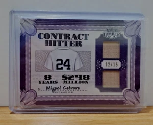 2022 Leaf Lumber Baseball MIGUEL CABRERA Contract Hitter Game Used Bat 12/15 - Picture 1 of 2