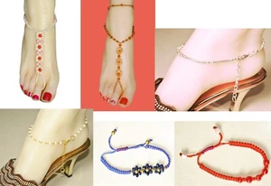 6 piezas. Lote - Pulsera (2 piezas))+Pulsera tobillo (2 piezas.) + Tobillera descalza (2 piezas) - Imagen 1 de 11