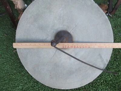 Antique/Vintage MILL Grinding Stone Wheel 22"x 2.5" CENTRAL OHIO AMISH SALE FIND - Image 1 of 4