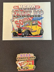 1997 NSRA Street Rod Nationals South Knoxville Dash Plaque & Pin Set - Picture 1 of 2