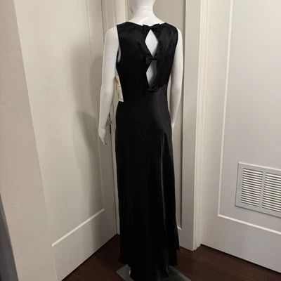 Vestido R-wear by Rampage Vintage Negro Satinado con Detalle de Pajarita Trasera Talla 9 Foto 1 de 4