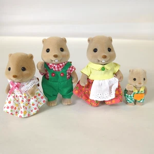 Vintage Calico Critters Sylvanian WOODBROOK BEAVER FAMILY 1985 Epoche - Bild 1 von 3