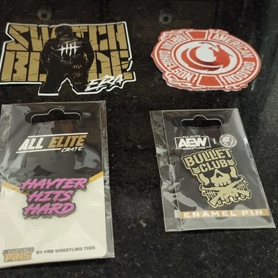 Elite Crate  AEW Pins, Patch And Sticker New - Image 1 of 4