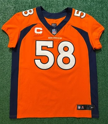 Camiseta deportiva Nike Vapor Elite naranja Von Miller Denver Broncos para hombre talla 44/L Foto 1 de 4