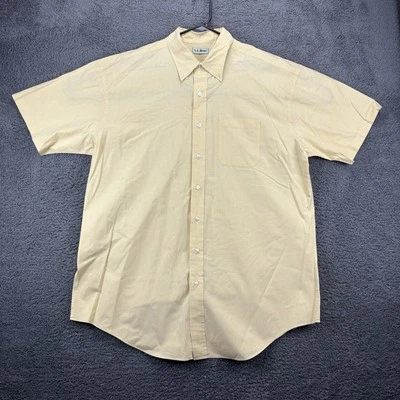 Vintage LL Bean Shirt Men XLT Tall Check Button Down Single Stitch Hong Kong - Image 1 of 4