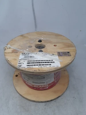 Tappan 16/2C Solid BC Fire Alarm Plenum Cable Red 1000ft Spool G50032-1C USA - Image 1 of 4