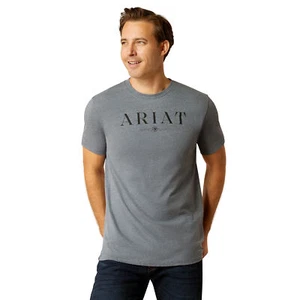 Ariat Men's B&W Logo Athletic Heather T-Shirt 10052010 - Picture 1 of 24