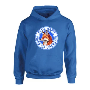 Childrens Leicester Large Crest HOODIE Fanmade Merchandise KIDS No Drawstrings - Picture 1 of 8