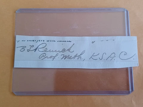 Benjamin L. Remick Signed Cut - 1900s Kansas State Professor Cover