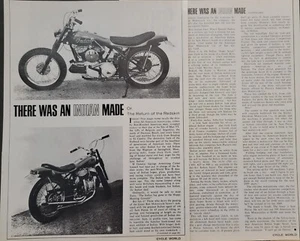 1968 Indian Original Motorcycle 2p Print article - Picture 1 of 1