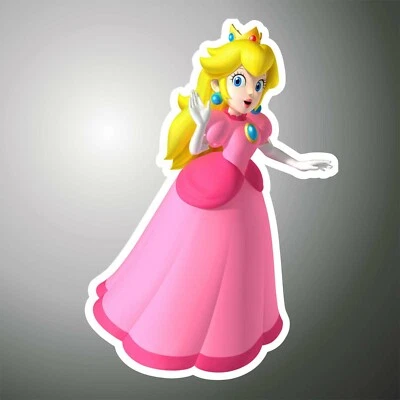 AUFKLEBER super mario Prinzessin Peach decal sticker autocollant pegatina