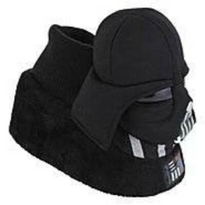 Boys Slippers Star Wars Darth Vader Black Sock Slip On Non Slip Plush-size 7/8 - Image 1 of 4