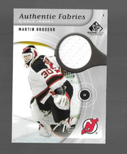 MARTIN BRODEUR 2005-06 SP GAME USED AUTHENTIC FABRICS NEW JERSEY DEVILS