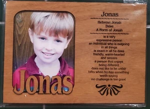Cornice fotografica opaca JONAS incisa 5""X7"" significato del nome NUOVA - Foto 1 di 1
