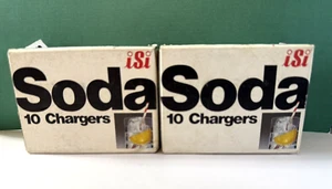 20 iSi Soda Chargers 2 Boxes Of 10 Syphon Cartridges Austria New Old Stock - Picture 1 of 4