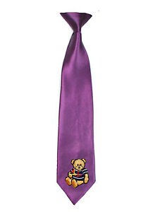 23 Color Stain Solid Clip-on Nautical Bear Necktie Boys Formal Suits Newborn - 7