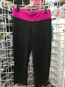 DAMEN NEW BALANCE DRY SPORT CAPRIHOSE SMALL SCHWARZ & PINK NEU MIT ETIKETT - Bild 1 von 5