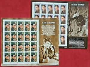 Two JAMES CAGNEY #3329 & Two EDWARD G ROBINSON #3446 US 33¢ Legends of Hollywood - Picture 1 of 4