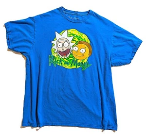 Rick and Morty XL T-Shirt Blue Adult Swim Cartoon Graphic Tee 27"x22.5"  - Picture 1 of 7