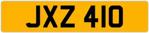 JXZ 410 J 3x3 DATELESS PRIVATE NUMBER PLATE JON JOE JAK JAC JACK JAMES JEFF JAY - Picture 1 of 1