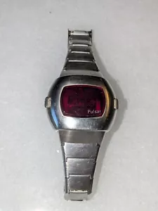 Vintage Pulsar P3 115122 Time Computer Digital LED Men's Watch Parts Repair Only - Picture 1 of 7